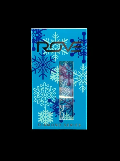 Light blue Rove Diamond Series battery box printed with navy and white snowflakes.